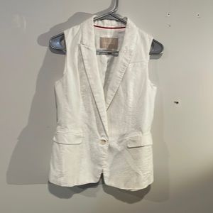 Banana Republic Sleeveless Linen Blend Vest in Sz 4 Petite